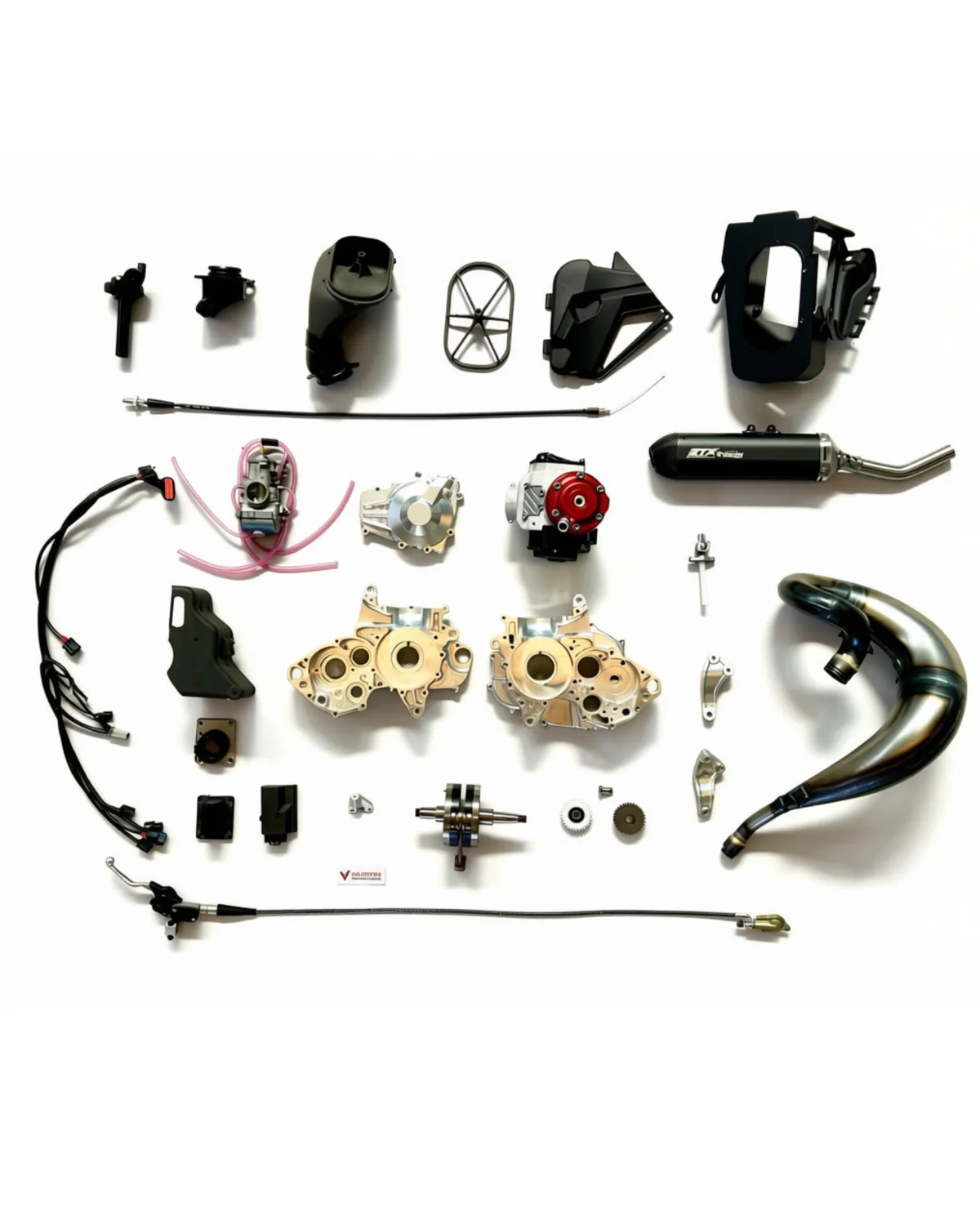 Componenti del kit 2TX per la conversione a 2 tempi della Honda CRF250R
